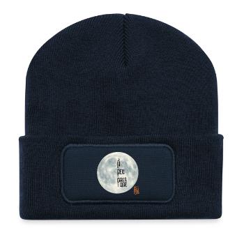 A Peu Presque Fragment de la Lune - Beanie recyclé à patch - bleu marine - Devant