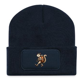 Vintage Squirrel Explorer Hiker - Recycled Patch Beanie - french navy - Front
