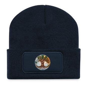 Circle Of Life - Recycled Patch Beanie - french navy - Front