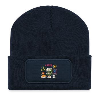 Caffè Espresso Sketch Café - Recycled Patch Beanie - french navy - Front