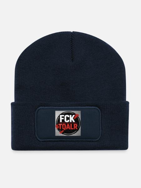 Graffiti Typo Contrast - Recycled Patch Beanie - french navy