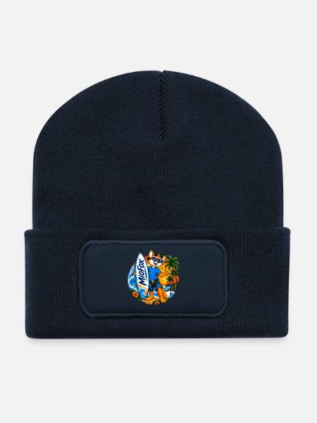 33_Miofox_Surfer4 - Recycled Patch Beanie - french navy