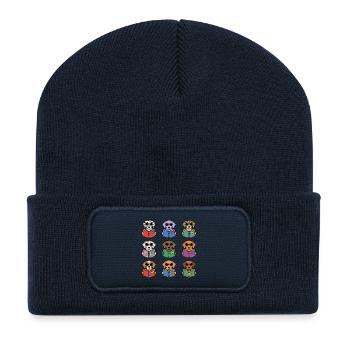 T-shirt Dogs Glasses Readers Gift Reading - Recycled Patch Beanie - french navy - Front