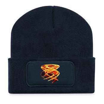 Fire Orbit – Chaos Art - Recycled Patch Beanie - french navy - Front