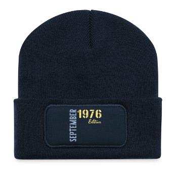 September 1976, 50th birthday - Recycled Patch Beanie - french navy - Front