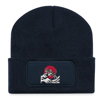 SAMURAI TIGER - Recycelte Patch Beanie - French Navy - Vorne