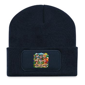Waldtiere Outdoor - Recycelte Patch Beanie - French Navy - Vorne