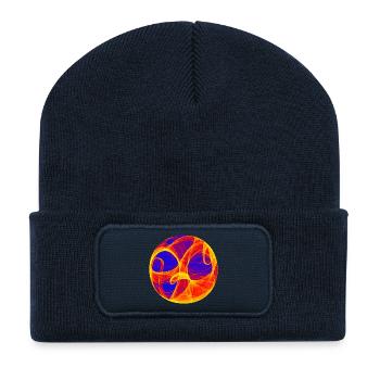 Lebensbaum Dreifaltigkeit - Recycelte Patch Beanie - French Navy - Vorne