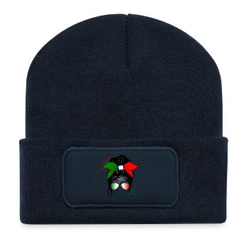 Italia Girl - Recycelte Patch Beanie - French Navy - Vorne