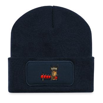 Marienkäfer Tattoo-Studio - Recycelte Patch Beanie - French Navy - Vorne