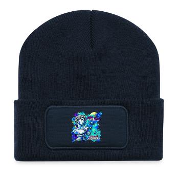 The Philosopher - Recycelte Patch Beanie - French Navy - Vorne