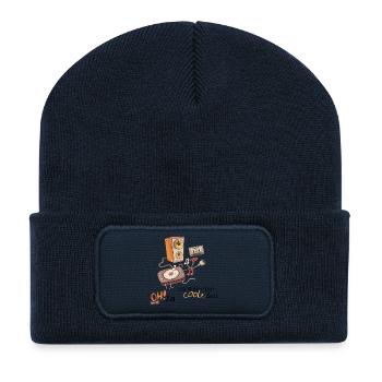 coole Zeit - Recycelte Patch Beanie - French Navy - Vorne