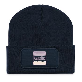 Sauerteig Starter Glas - Recycelte Patch Beanie - French Navy - Vorne