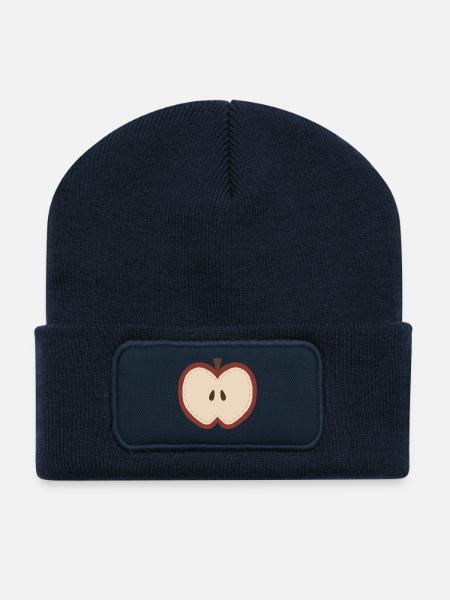 Patchwork-Apfelscheibe - Recycelte Patch Beanie - French Navy