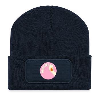Gans Moin - Recycelte Patch Beanie - French Navy - Vorne