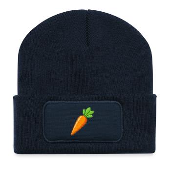 Karotten-Karotten-Gemüse - Recycelte Patch Beanie - French Navy - Vorne