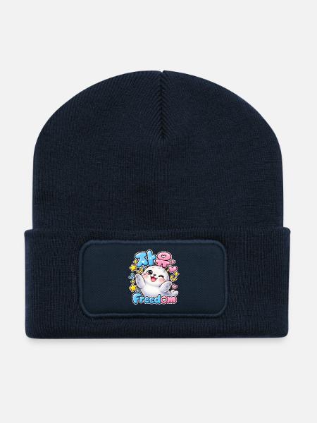 Kawaii RobbeFreiheit - Recycelte Patch Beanie - French Navy
