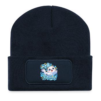 Kuscheliger Robbe Freiheit Design - Recycelte Patch Beanie - French Navy - Vorne