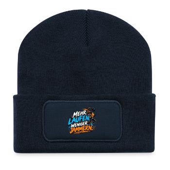 Joggen - Mehr Laufen - Joggerinnen - Recycelte Patch Beanie - French Navy - Vorne