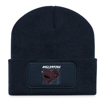 Tiefsee Monster - Anglerfisch - Recycelte Patch Beanie - French Navy - Vorne