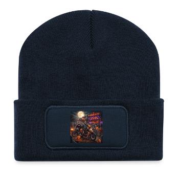 The Wicked Spoke Halloween Biker Night - Recycelte Patch Beanie - French Navy - Vorne