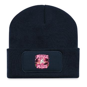 Malle Maus – Mallorca Party & Urlaub - Recycelte Patch Beanie - French Navy - Vorne