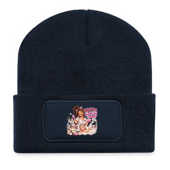 Glow Joy Kosmetikerin - Recycelte Patch Beanie - French Navy - Vorne
