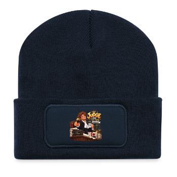 Beratender Richter: Endgültiges Urteil - Recycelte Patch Beanie - French Navy - Vorne