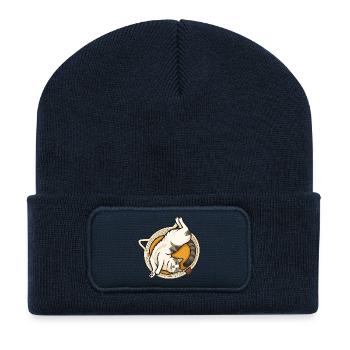 Katze - Recycelte Patch Beanie - French Navy - Vorne