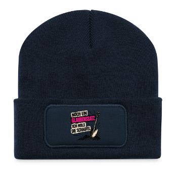 Noch ein Glaubenssatz. Ich hole die Schaufel! - Recycelte Patch Beanie - French Navy - Vorne