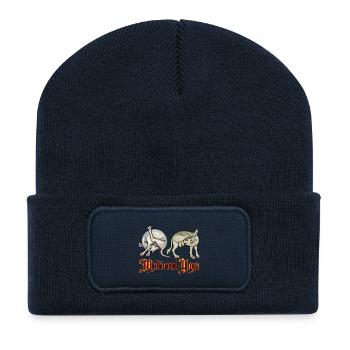 Mittelalterliches Yoga: Flexible Kreaturen - Recycelte Patch Beanie - French Navy - Vorne