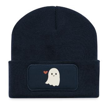 Halloween Geist Damen - Recycelte Patch Beanie - French Navy - Vorne
