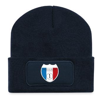 Equipe de France des Beaufs - Beanie recyclé à patch - bleu marine - Devant