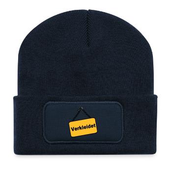 Party Shirt ,Feiern , Karneval, Verkleidet(25) - Recycelte Patch Beanie - French Navy - Vorne