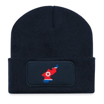 CORÉE DU NORD T-SHIRT - Beanie recyclé à patch - bleu marine - Devant