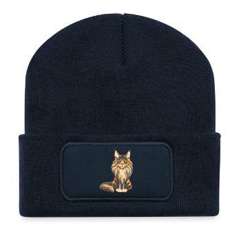Maine Coon - Recycelte Patch Beanie - French Navy - Vorne