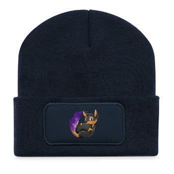 Kelpie Galaxie - Noir Feu - Beanie recyclé à patch - bleu marine - Devant
