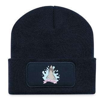Hug me, Belle | Mode animaux - Beanie recyclé à patch - bleu marine - Devant