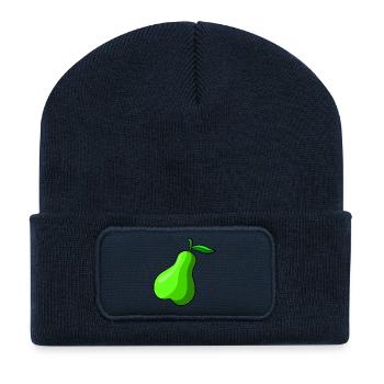pears pear veggie veggi fruit fruits - Recycled Patch Beanie - french navy - Front