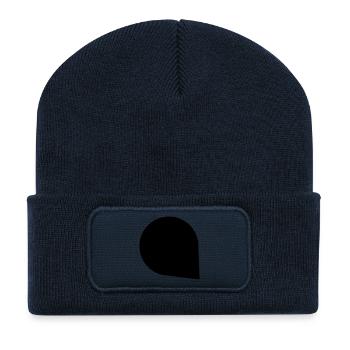Bubble Speech Bubble Talking message - Recycled Patch Beanie - french navy - Front