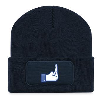 Middekfinger to FB - Recycelte Patch Beanie - French Navy - Vorne