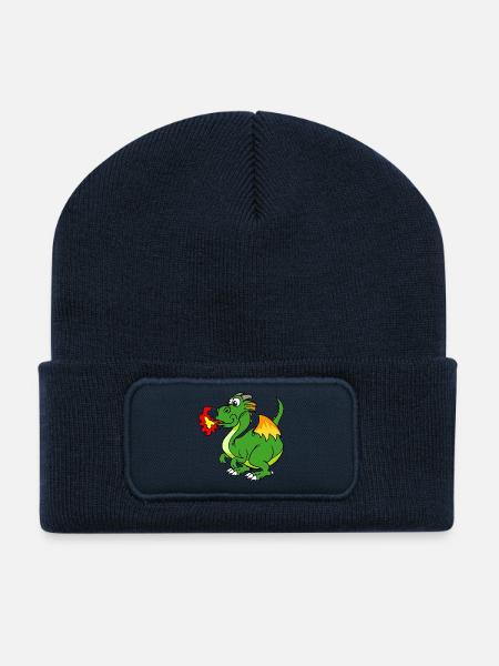 Drachen - Recycelte Patch Beanie - French Navy