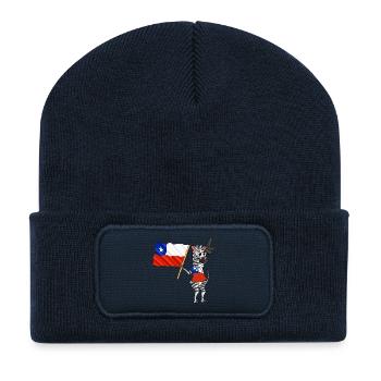 Chilene Zebra - Recycelte Patch Beanie - French Navy - Vorne