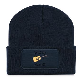 I can not have Guitar - Recycled Patch Beanie - french navy - Front