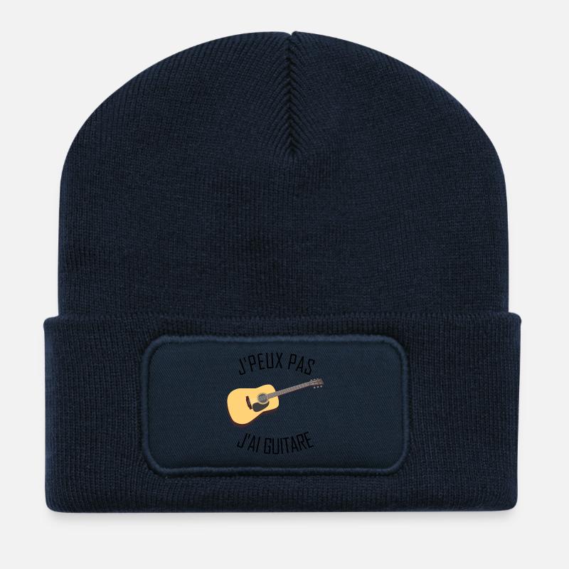 Ich kann keine Gitarre haben - Recycelte Patch Beanie - French Navy