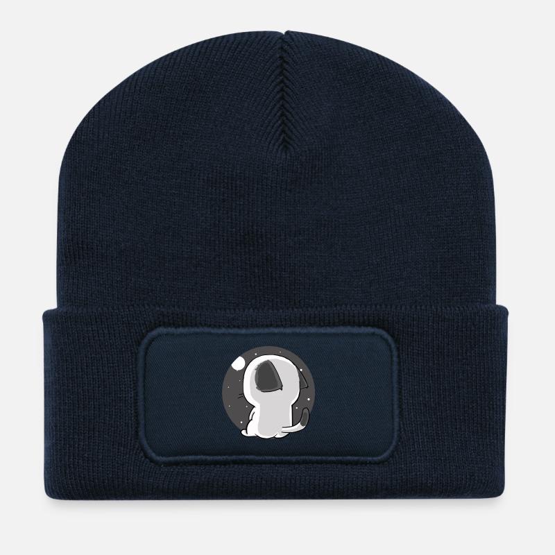 cat - Recycled Patch Beanie - french navy