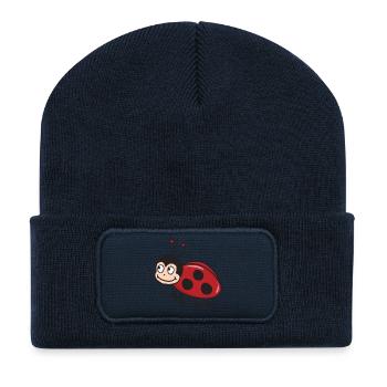 Ladybug luck - Recycled Patch Beanie - french navy - Front