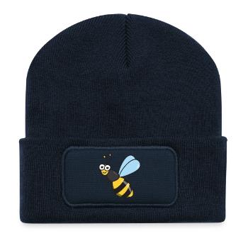 Abeille abeille - Beanie recyclé à patch - bleu marine - Devant