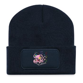 Octopus dj - Recycled Patch Beanie - french navy - Front