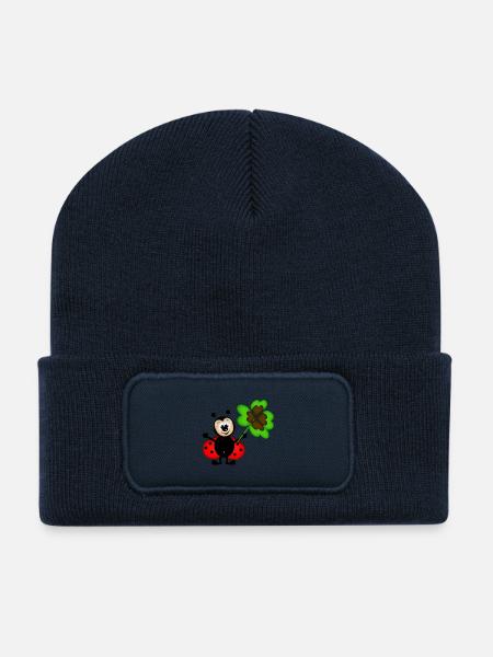 Marini Kleeblatt - Recycelte Patch Beanie - French Navy